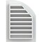 Ekena Millwork Quarter Round Top Left Functional, PVC Gable Vent w/ 1" x 4" Flat Trim Frame, 18"W x 22"H GVPQL18X2201FUN - alternate 4